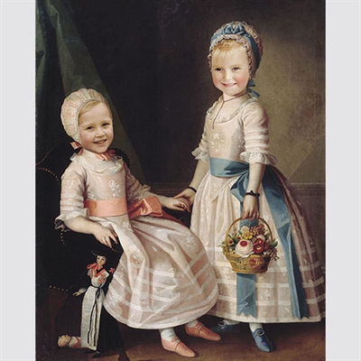 Personalized Masterpiece Portrait of Two Sisters from Photos,by myDaVinci - myDaVinci
